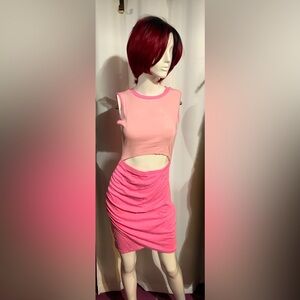 NWOT Pink Cut-Out Sleeveless Dress
